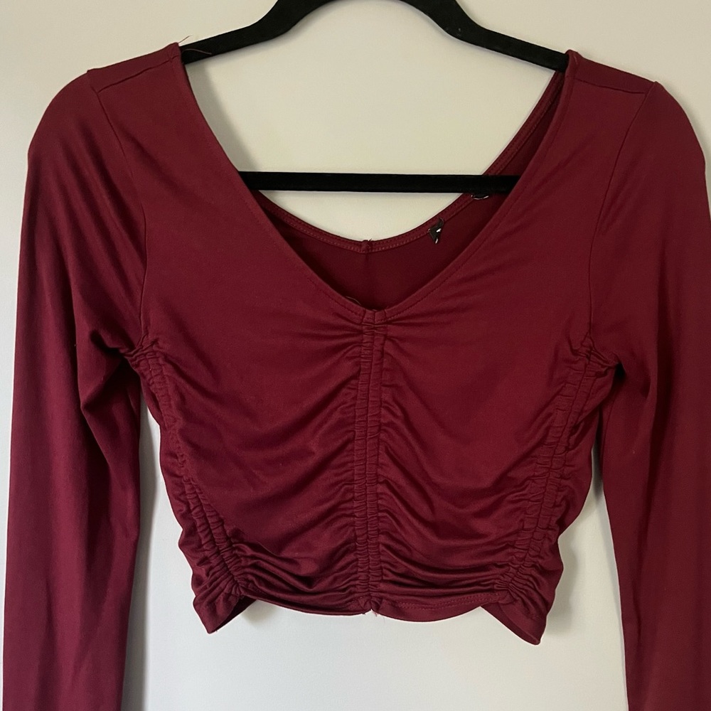 FashionNova Maroon Crop Top